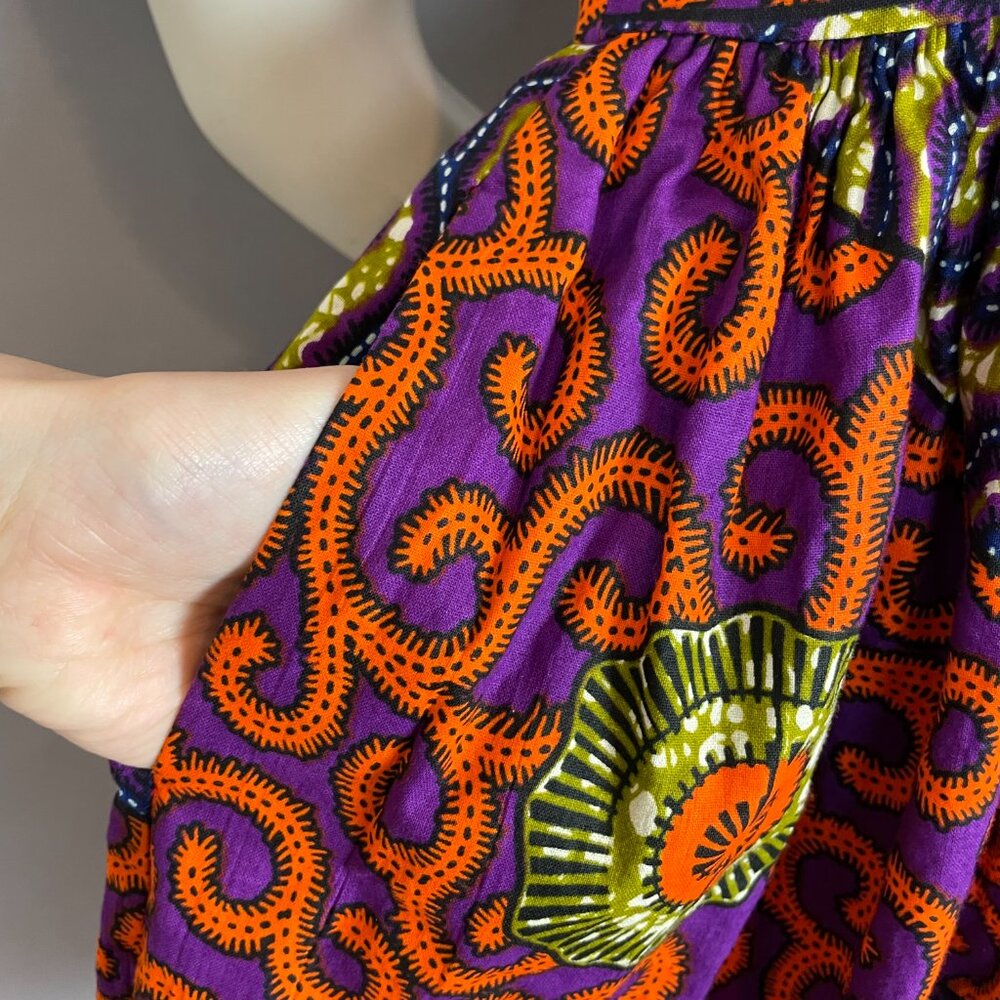 Kutula by Africana Dress Sleeveless Wax Print‎ Batik Ankara Fit and Flare - Picture 10 of 12